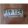 1974 Farm Vehicle License Plate F19-124