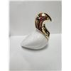 Image 1 : Avon Bird. White glass with gold top. Attractive.