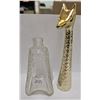 Image 1 : Avon Giraffe. White glass with long gold top.