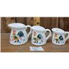 Image 1 : Vintage Rooster Measuring Cups - Japan Farmhouse Cottage Chicken