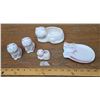 Image 1 : Vintage Mt Clemens Pottery made in Brazil - Set Includes: Scouring Pad Dish, Soap Dish, Salt and Pep