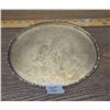Image 1 : Brass Serving Tray with Scalloped Edging