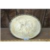 Image 2 : Brass Serving Tray with Scalloped Edging