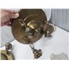 Image 6 : 3 Vintage brass light fixtures