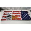 Image 1 : 3 USA flags - 1 eagle, 1 John Wayne - approx 5x3ft