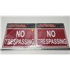 Image 1 : 2 "No Trespassing" plastic signs - sealed, like new