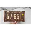 Image 3 : 1954 Saskatchewan license plate - 57-651