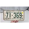 Image 3 : 1955 Golden Jubilee Saskatchewan license plate - 71-369
