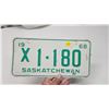 Image 3 : 1968 Saskatchewan license plate - X 1-180