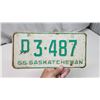 Image 3 : 1966 Saskatchewan license plate - D 3-487