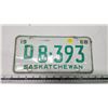 Image 1 : 1968 Saskatchewan license plate - D 8-393