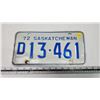 Image 1 : 1972 Saskatchewan license plate - D 13-461