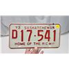 Image 3 : 1973 RCMP Saskatchewan license plate - D 17-541