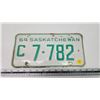 Image 1 : 1964 Saskatchewan license plate - C 7-782