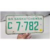 Image 3 : 1964 Saskatchewan license plate - C 7-782
