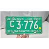 Image 3 : 1965 Diamond Jubilee Saskatchewan license plate - C 3-776