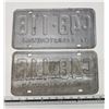 Image 2 : Pair of 1976 Saskatchewan license plates - C 48-118