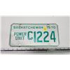 Image 1 : 1970 Saskatchewan Power Unit license plate - C 1224