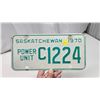 Image 3 : 1970 Saskatchewan Power Unit license plate - C 1224