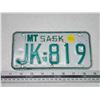 Image 1 : Small Saskatchewan license plate - JK-819