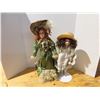 Image 1 : 2 Vintage Dolls on Stands