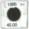 Image 1 : 1886 canadian large penny