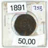 Image 1 : 1891 canadian large penny