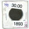 Image 1 : 1893 canadian large penny