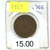 Image 1 : 1907 canadian large penny