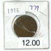 Image 1 : 1916 canadian large penny