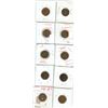 Image 2 : Set of 10 canadian small pennies (1950-1959)