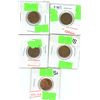 Image 1 : Set of 5 USA pennies ( 1970, 1970S, 1971S,1973D and 1972S)
