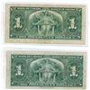Image 2 : Lot of 2 (1937) bank of canada $1 bills-M/N6942076 and Y/L 9428176