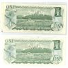 Image 2 : Lot of 2 1973 bank of canada $1 bills- ECS 8246012 and BCG4970765