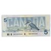 Image 2 : 1986 canadian $5 bill- GNF5894364