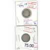Image 1 : Lot of 2 (1898 and 1899) canadian silver dimes
