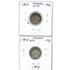 Image 2 : Lot of 2 (1913 and 1914) canadian silver dimes