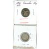 Image 2 : lot of 2 (1916 and 1917) canadian silver dimes