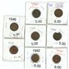 Image 1 : Lot of 8 (1936-37, 1939-43 and 1946) canadian pennies