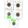 Image 1 : lot of 5 american coins (2xdimes and3 one cent coins
