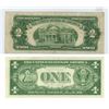 Image 2 : Lot of 2 (1928G $2 and 1935E $1) american bills