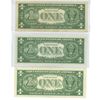 Image 2 : Lot of 3 (1957) american $1 bills