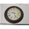 Image 1 : Large wall clock - works, small repair on bottom