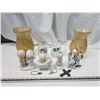 Image 1 : Bundle of collectible items - 2 glass vases, precious moments figurines, etc.
