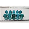 Image 1 : 10 blue glass insulators