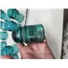Image 6 : 10 blue glass insulators
