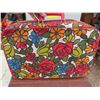 Image 3 : Unique vintage floral suitcase and wooden frame