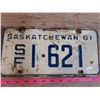 Image 3 : 1-set of 1961 SF Sask License Plates