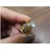 Image 2 : 14K large diamond? gold ring -size 6 stone not authenticated