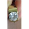 Image 3 : 14K large diamond? gold ring -size 6 stone not authenticated